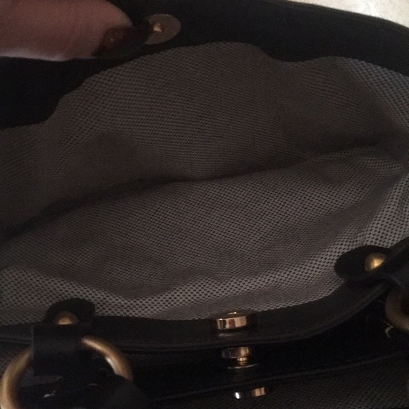 Black leather tote large - Picture 8 of 15